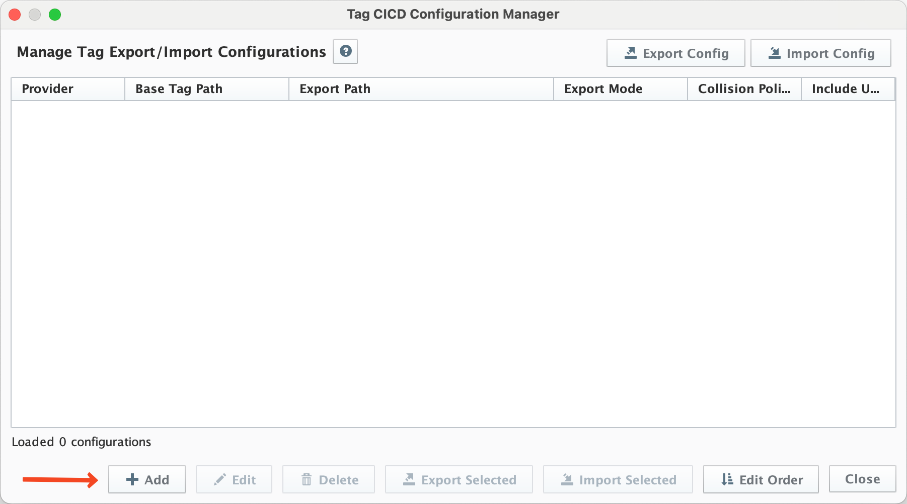 Add Configuration